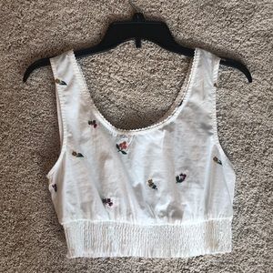 NWOT PacSun White Crop Tank